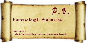Peresztegi Veronika névjegykártya